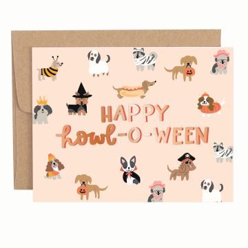 Happy Howl-O-Ween Halloween Greeting Card